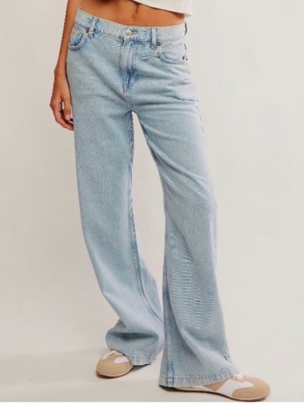 FREE PEOPLE Stride Jeans NWT Straight 'n Wide in Roam Free New🌷We The Free